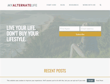 Tablet Screenshot of myalternatelife.com